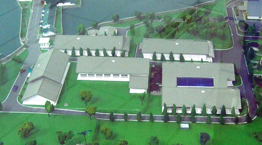 Model of the TGI factory facility and grounds