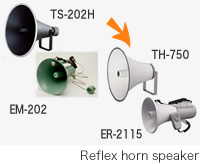 Reflex horn speaker.