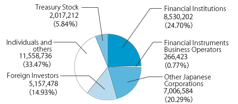By the number of shares (Shares)