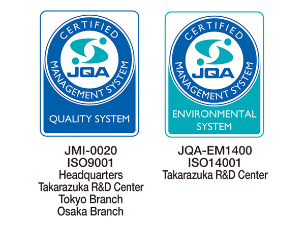 JMI-0020 ISO9001 / JQA-EM1400 ISO14001