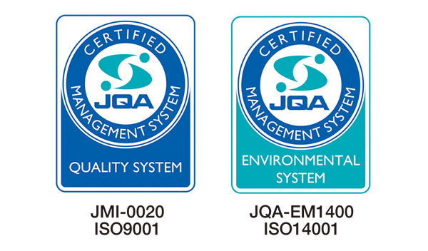 JMI-0020 ISO9001 / JQA-EM1400 ISO14001